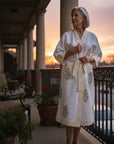 Golden Meadow Hand Block-Printed Robe - 100% Cotton