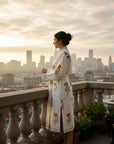 Amber Garden Hand Block-Printed Robe - 100% Cotton