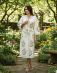 Bloomed in Sun Hand Block-Printed Robe - 100% Cotton