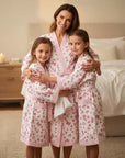 Elephant Picnic Hand Block-Printed Robe - 100% Cotton