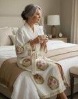 Spring Herbarium Hand Block-Printed Robe - 100% Cotton