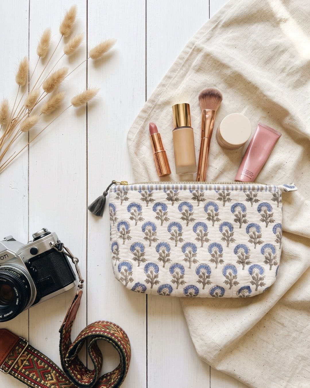 Blue Thistle Pouch
