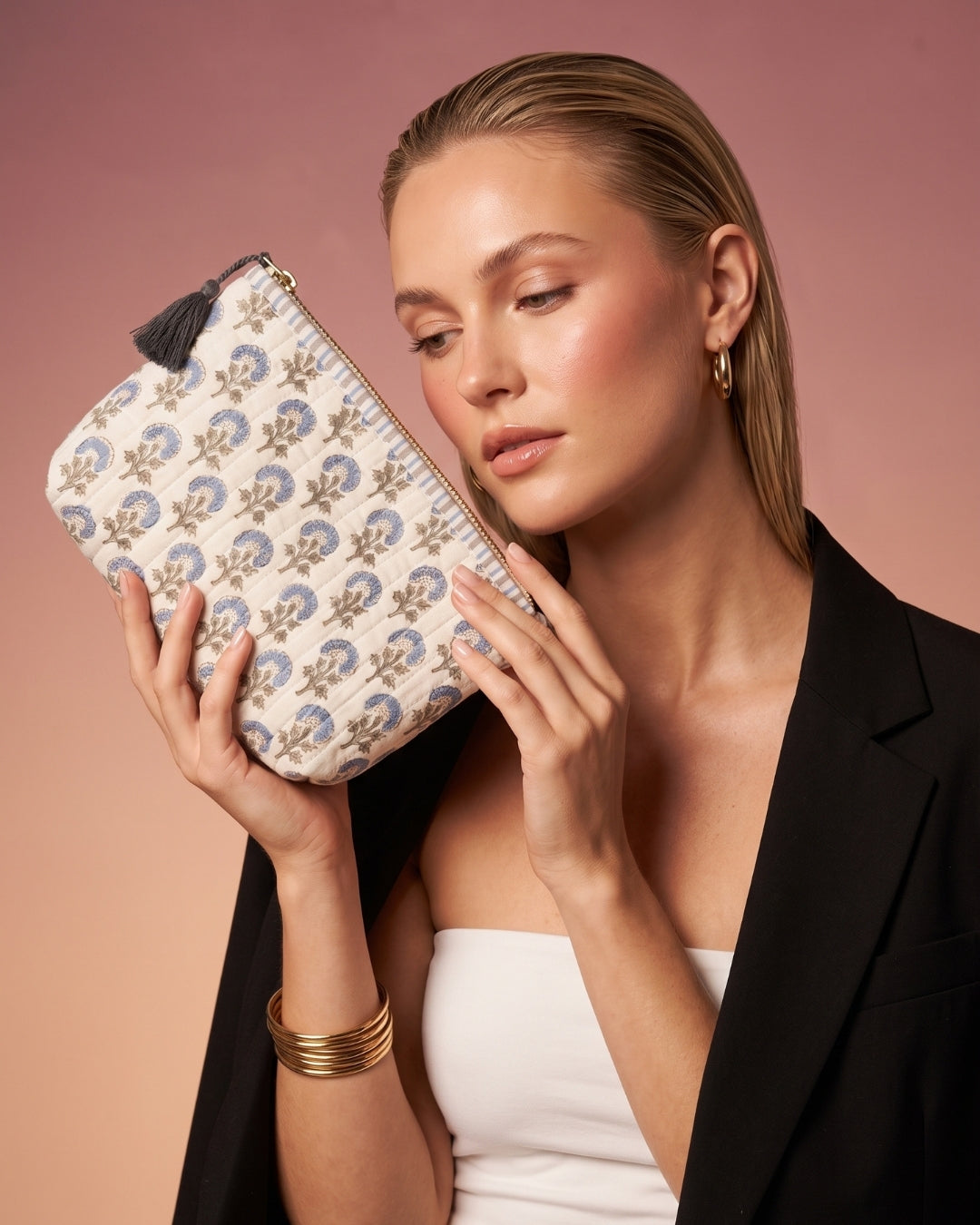 Blue Thistle Pouch