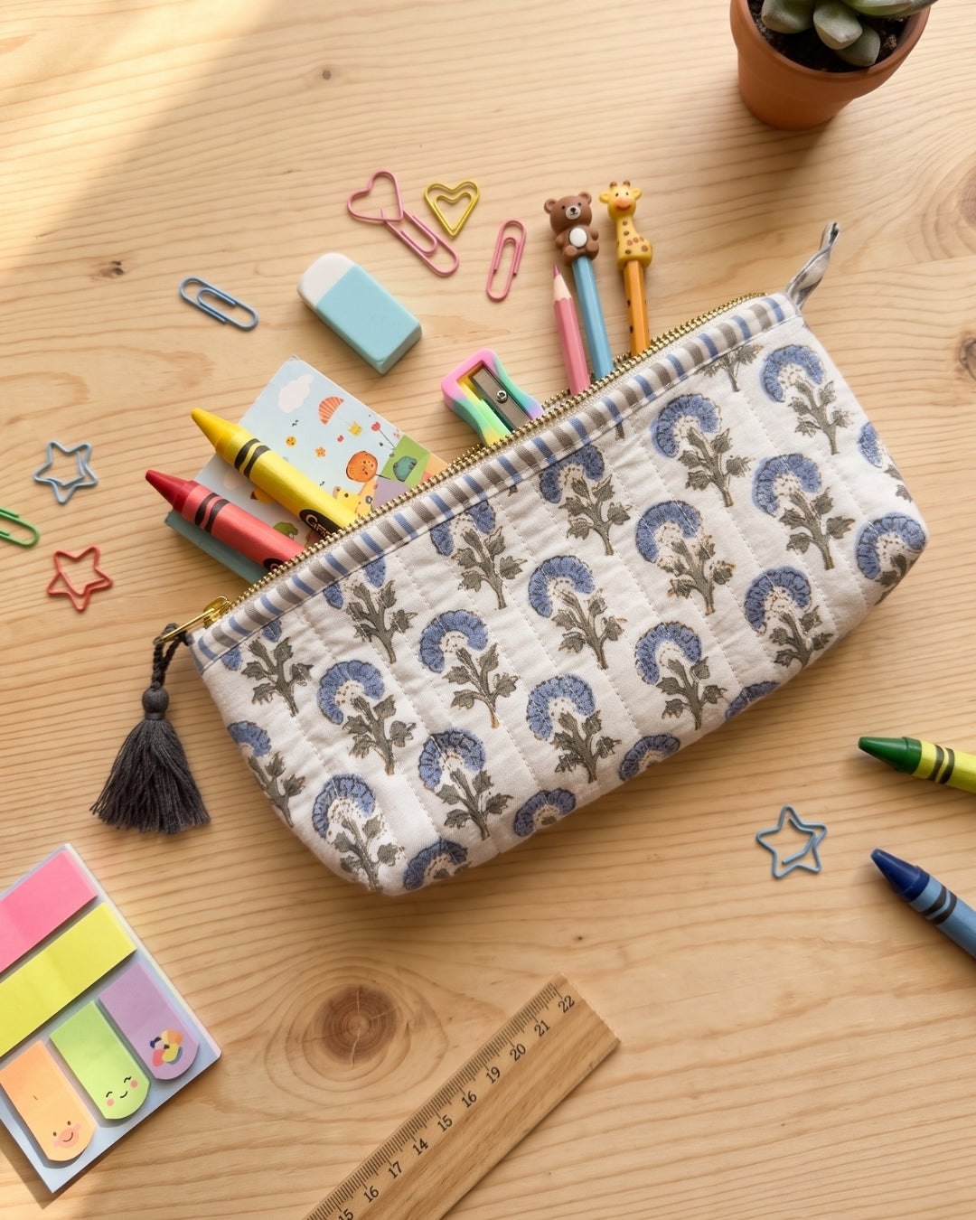 Blue Thistle Pouch