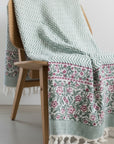 Sage Veil Throw in Signature Weave Cotton