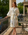 The Greenleaf Serenity Hand Block-Printed Robe - 100% Cotton
