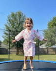 Elephant Picnic Hand Block-Printed Robe - 100% Cotton