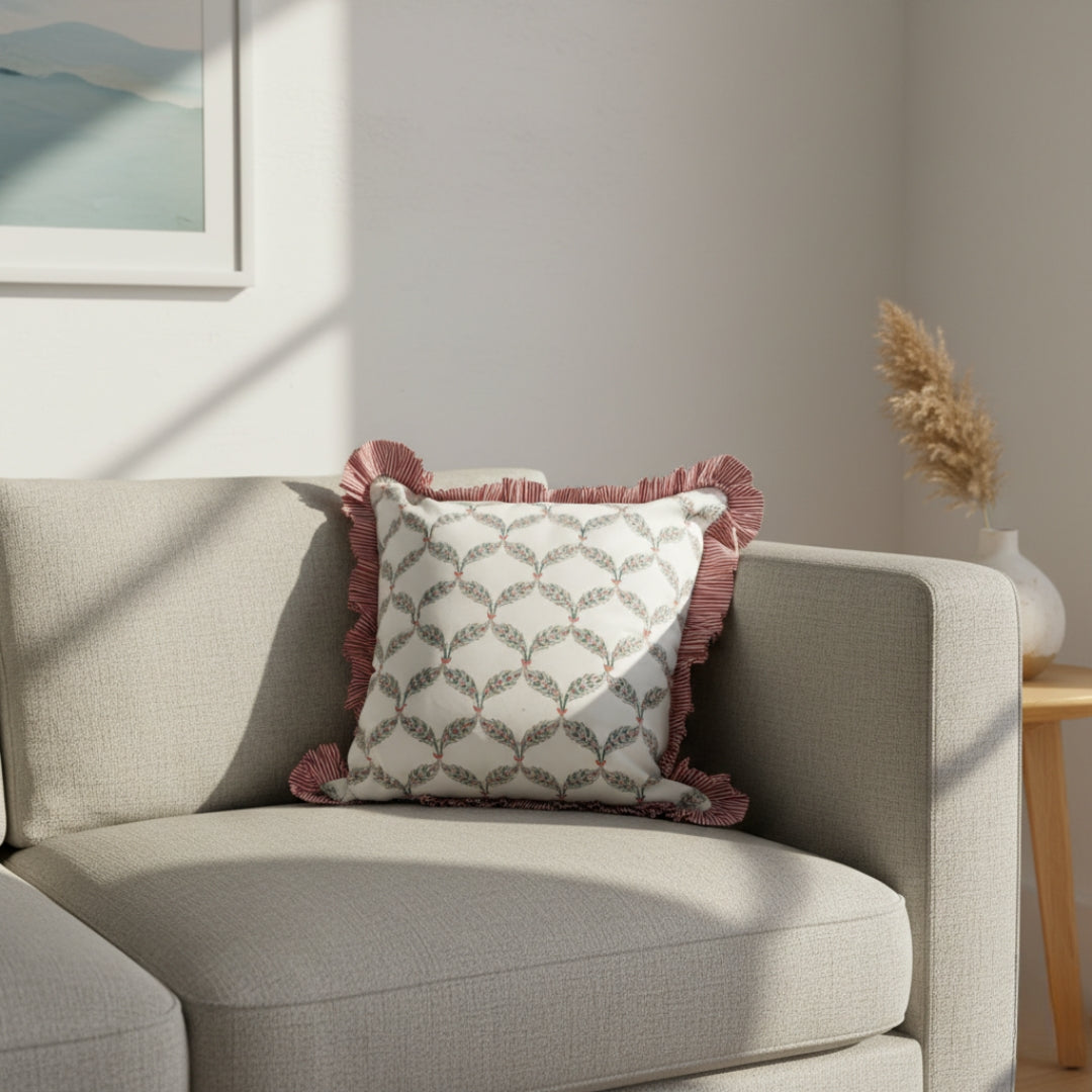 Soft Stone Floral Pillow