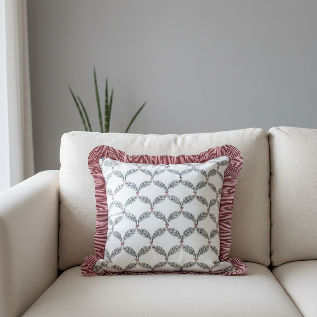 Soft Stone Floral Pillow