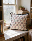 Navy Blossom Pillow
