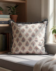 Navy Blossom Pillow