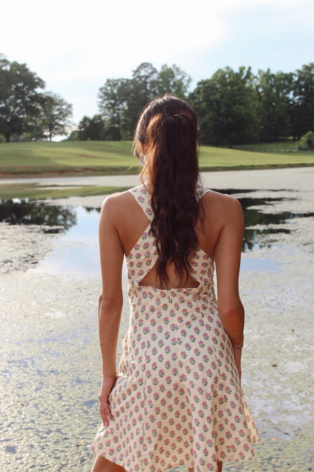 The Cross-Back Cotton Dress