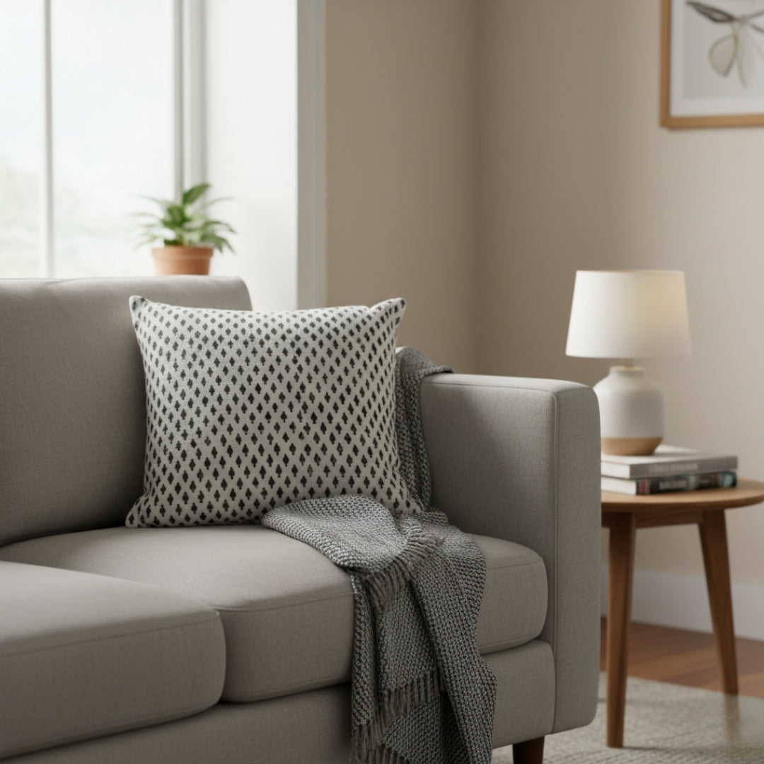 Noir &amp; White Accent Pillow