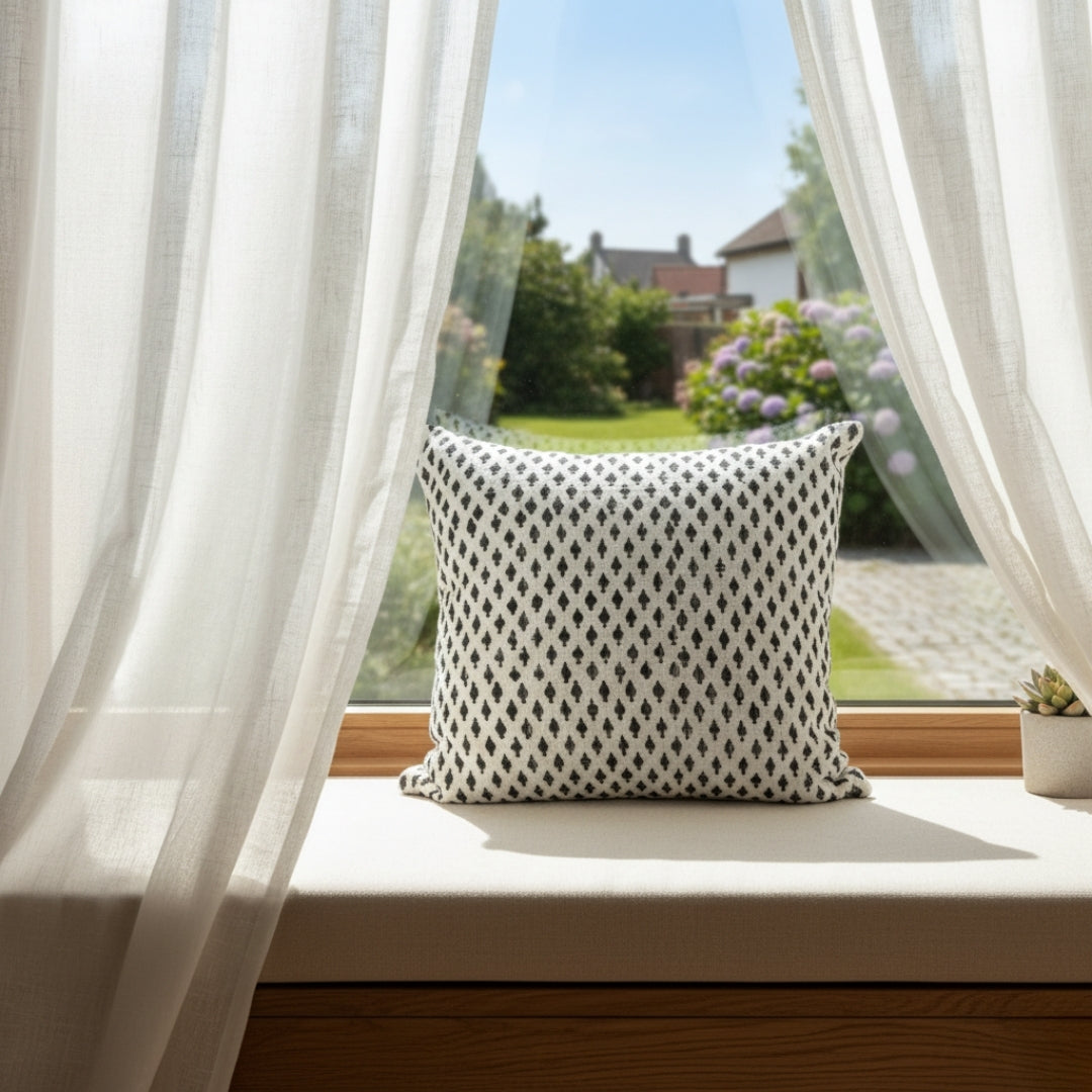 Noir &amp; White Accent Pillow