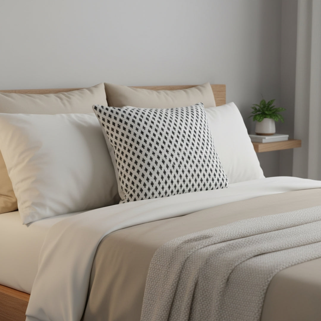 Noir &amp; White Accent Pillow