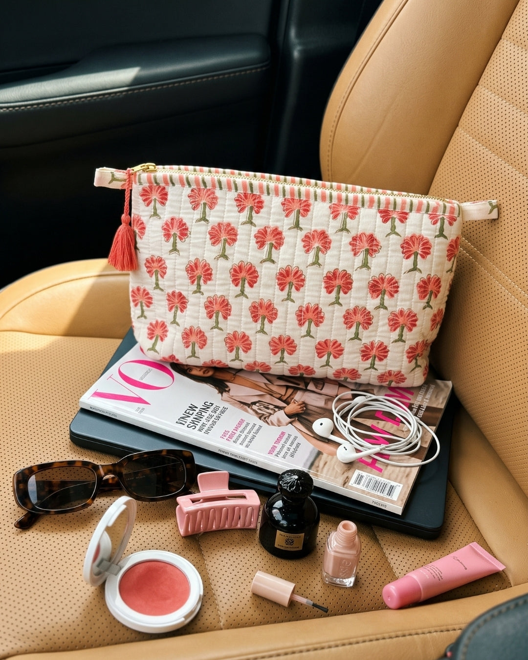 Coral Bloom Pouch