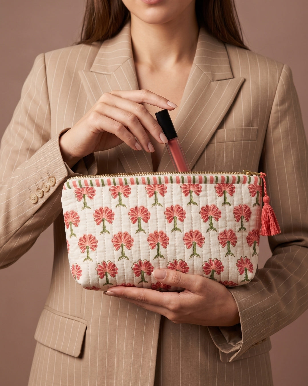 Coral Bloom Pouch