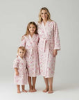 Sweet Affection Hand Block-Printed Robe - 100% Cotton